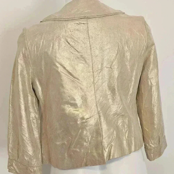 KARLIE Leather Cropped Jacket Size Large - Picture 13 of 13